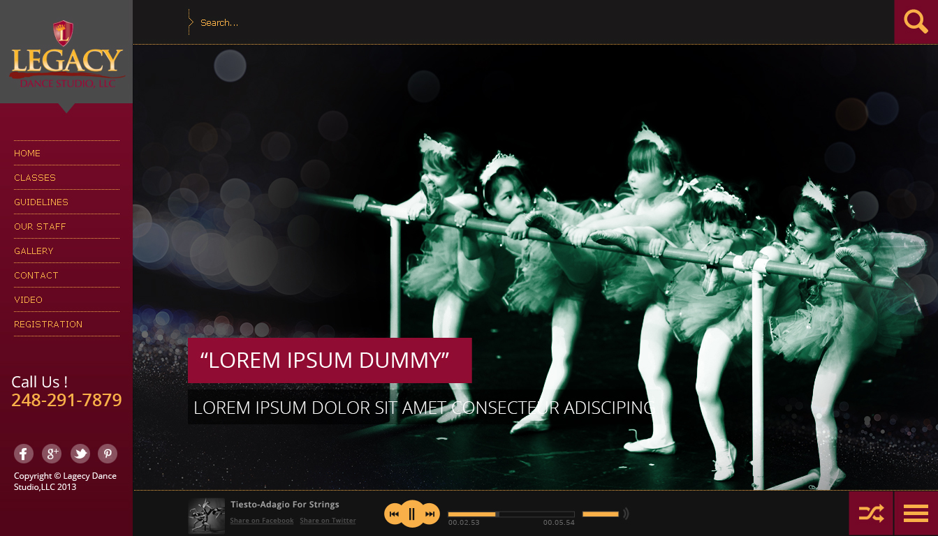 Web Design by Da Miracle for Legacy Dance Studio, LLC | Design #2299789