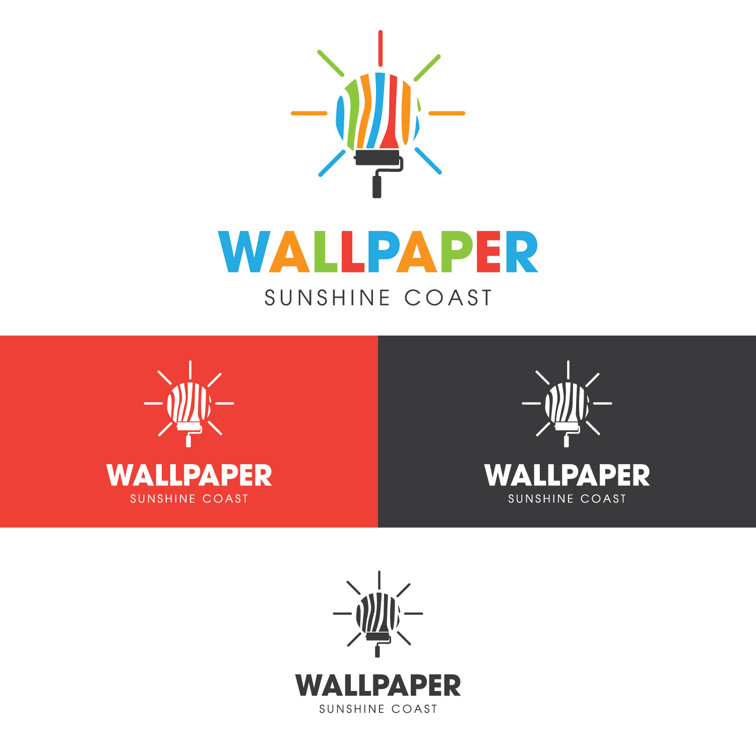 Logo-Design von Cut N Cue Media Solutions für Wallpaper Sunshine Coast | Design #11152398