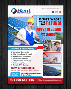 Bent Electrical, Air & Solar | Flyer-Design von ecorokerz