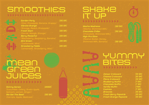 Gym Menu | Diseño Gráfico por P.O.Design