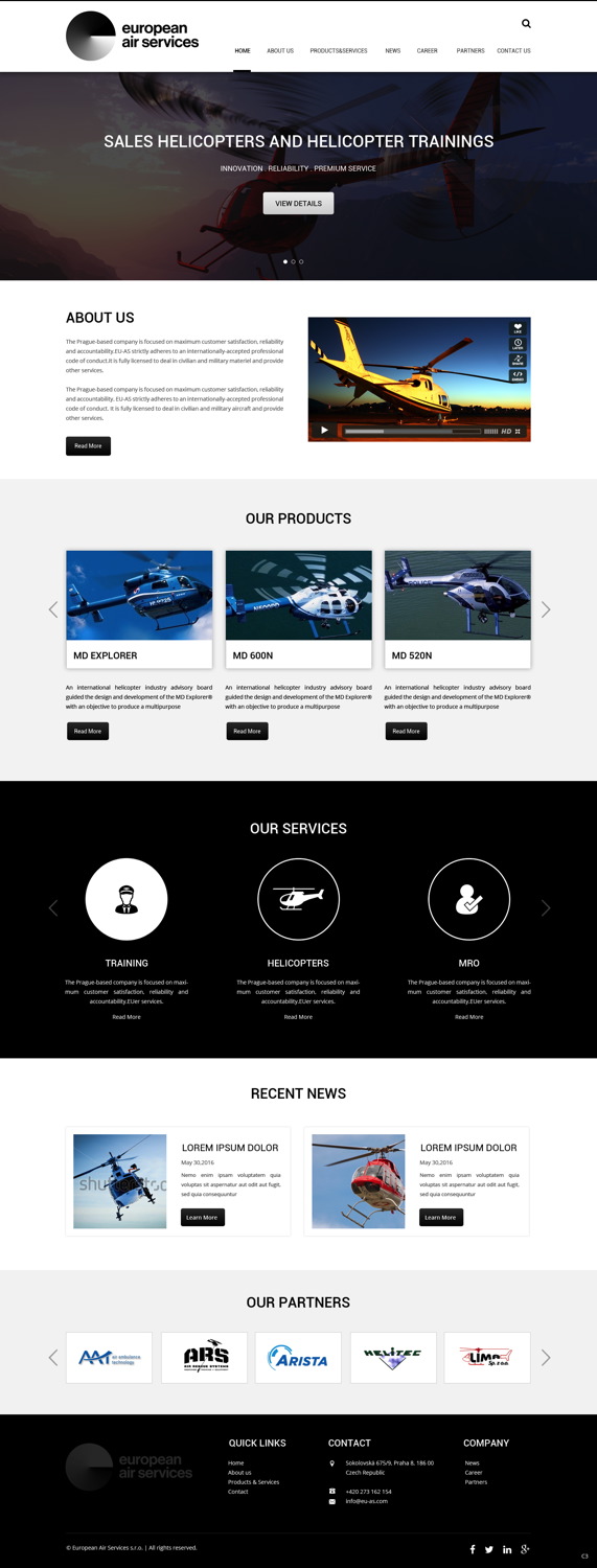 Web Design by pb for European Air Service | Design #11067062