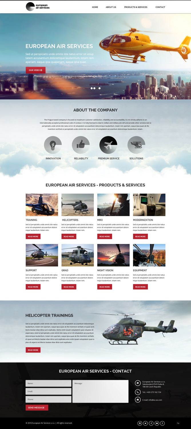 Web Design par pb pour European Air Service | Design #11078121