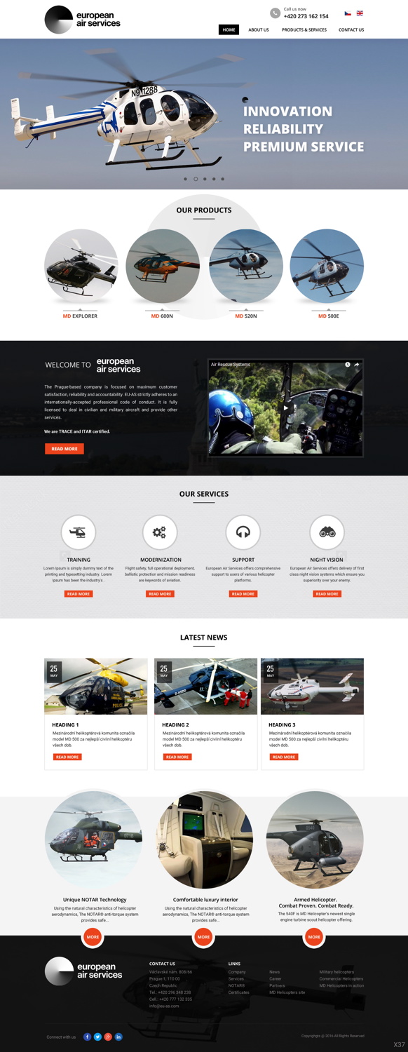 Diseño Web por pb para European Air Service | Diseño #11078122