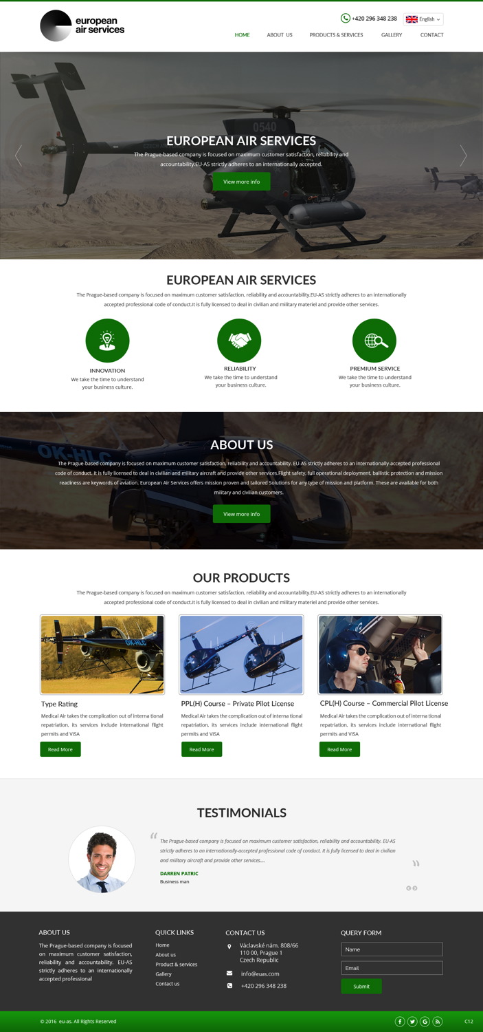 Diseño Web por pb para European Air Service | Diseño #11087724
