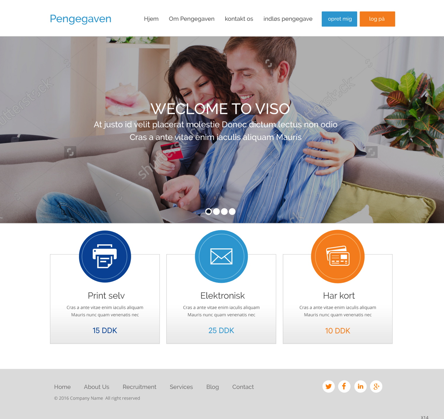 Landing Page Design by pb for www.pengegaven.dk | Design #11067196