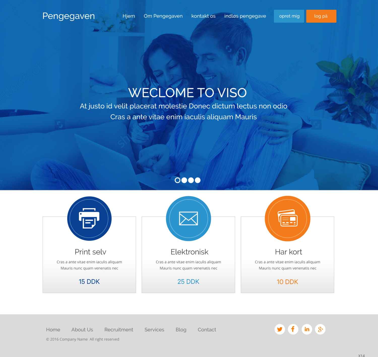Landing Page Design by pb for www.pengegaven.dk | Design #11067199