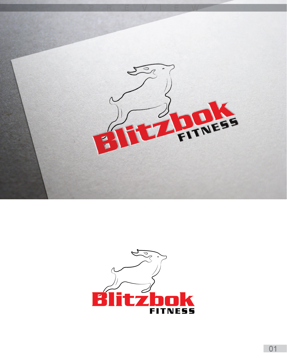 Logo Design by 3Guys for BLITZBOKE fitness  | Design #11091335