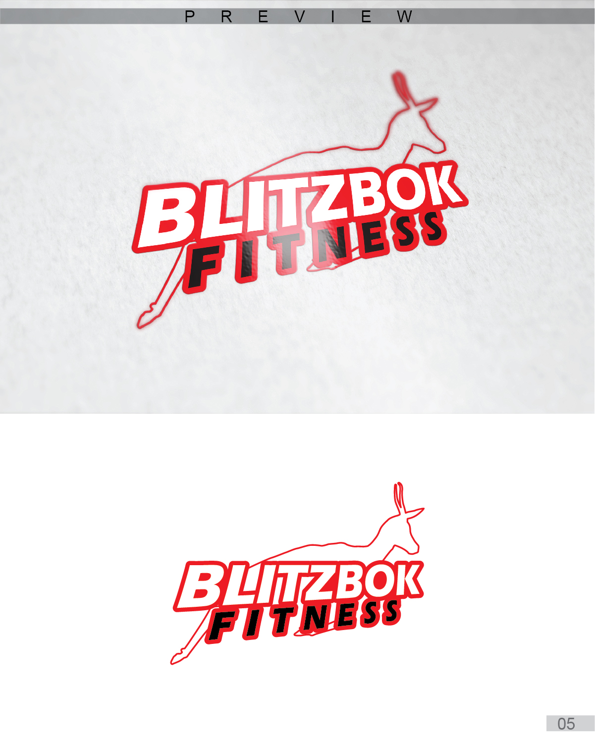 Logo Design by 3Guys for BLITZBOKE fitness  | Design #11091338