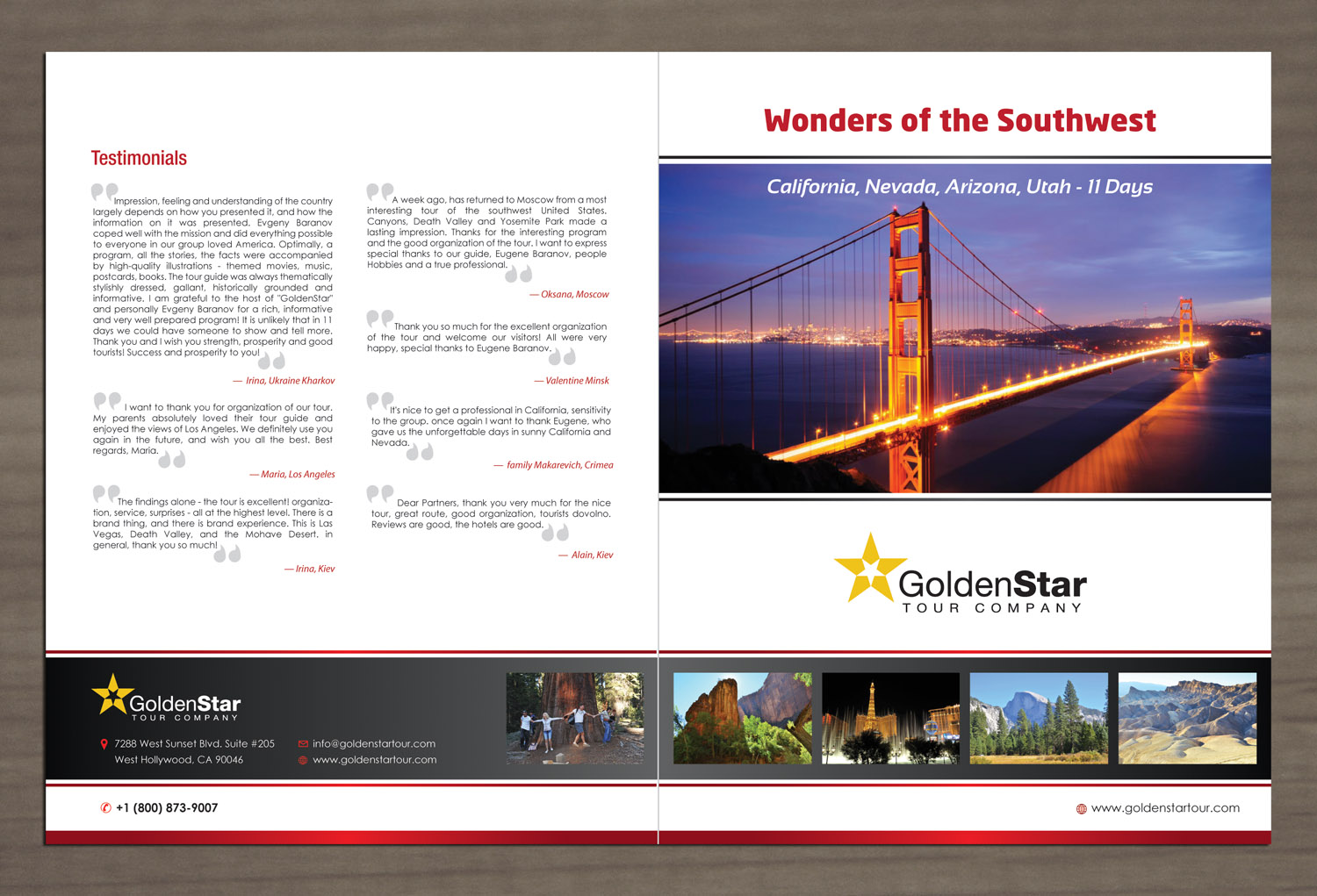 Broschüren-Design von Sbss für Golden Star Tour, Inc. | Design #2289145