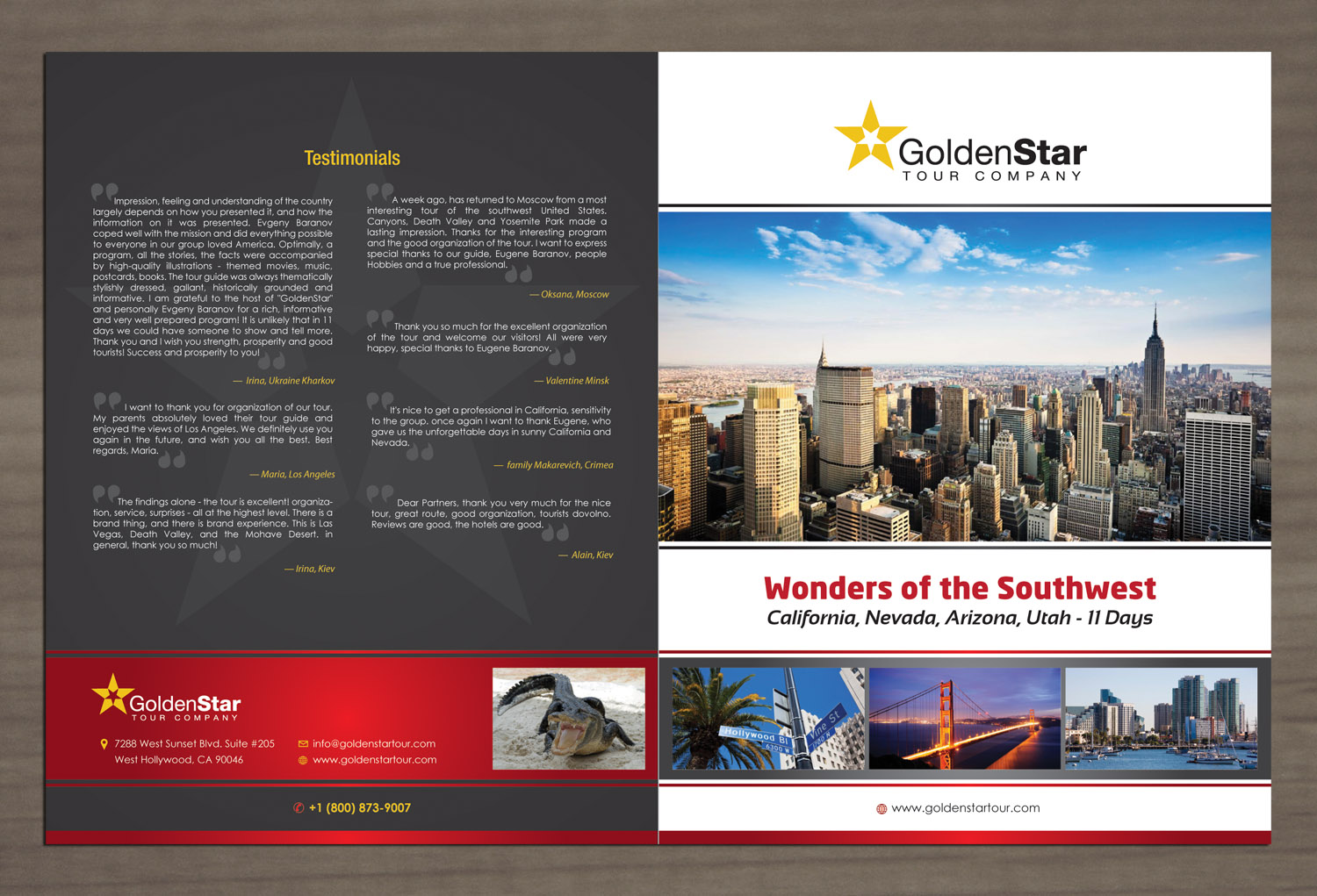 Broschüren-Design von Sbss für Golden Star Tour, Inc. | Design #2289149