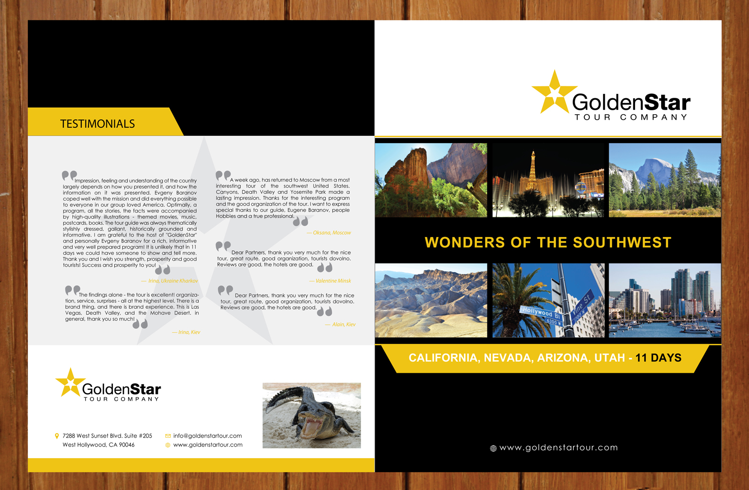 Broschüren-Design von Sbss für Golden Star Tour, Inc. | Design #2289222