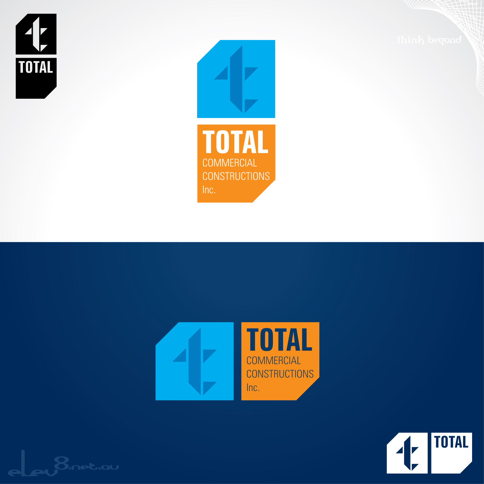 Logo Design by elev8.net.au for Total Commercial Construction Inc. | Design #23623