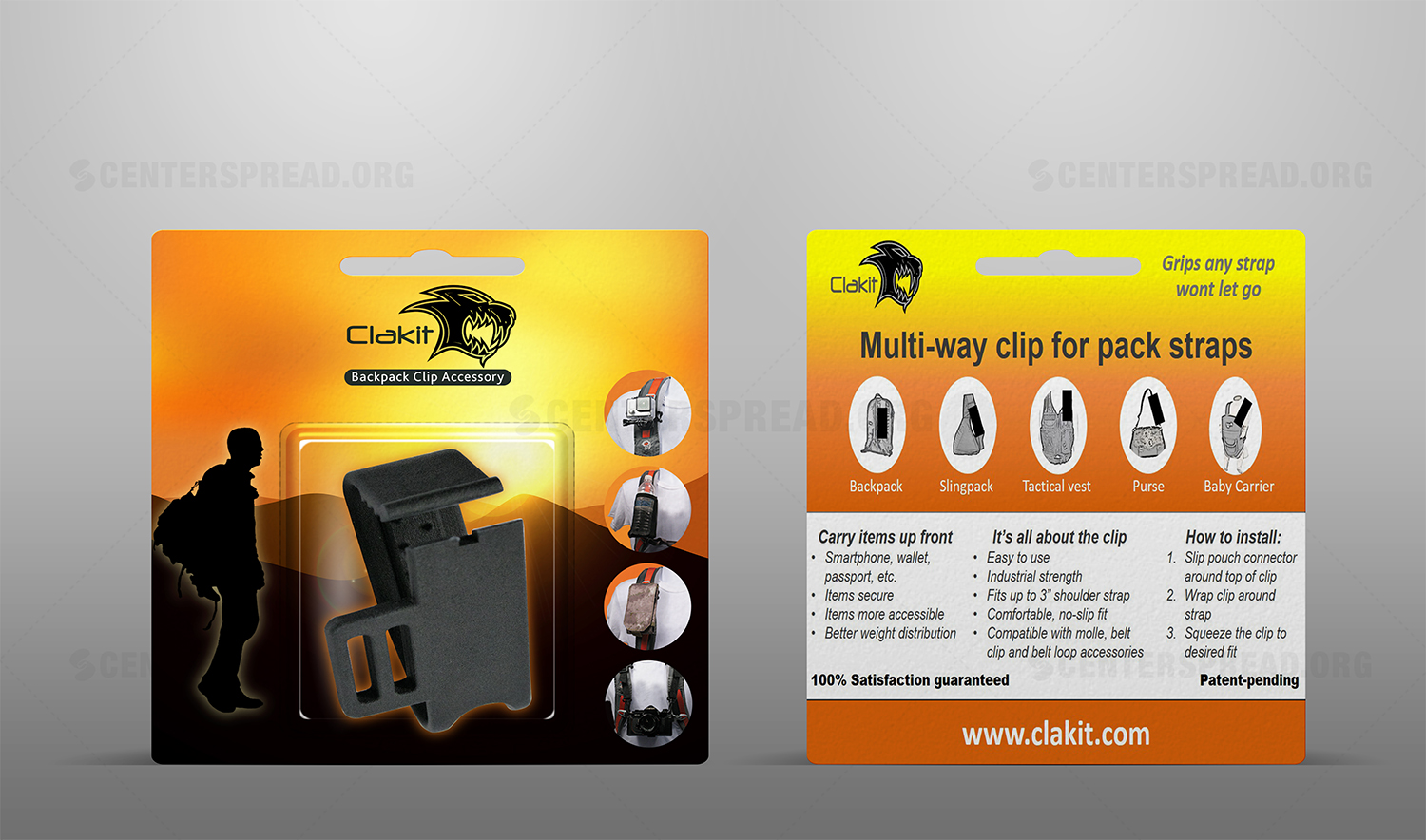 Packaging Design by CENTERSPREAD for Clakit | Design #11215611