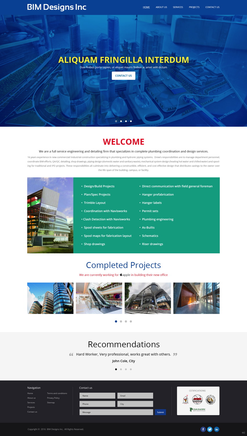 Web Design by pb for BIM Designs Incorporated | Design #11087619
