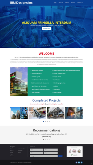 Web Design by pb for BIM Designs Incorporated | Design: #11087619