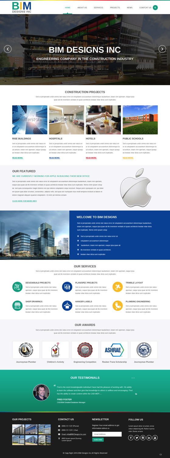 Web Design by pb for BIM Designs Incorporated | Design #11088548