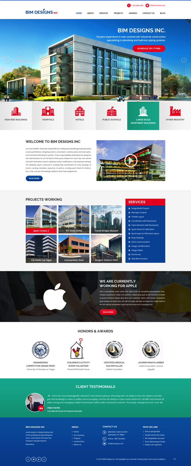 Web Design par pb pour BIM Designs Incorporated | Design #11088549
