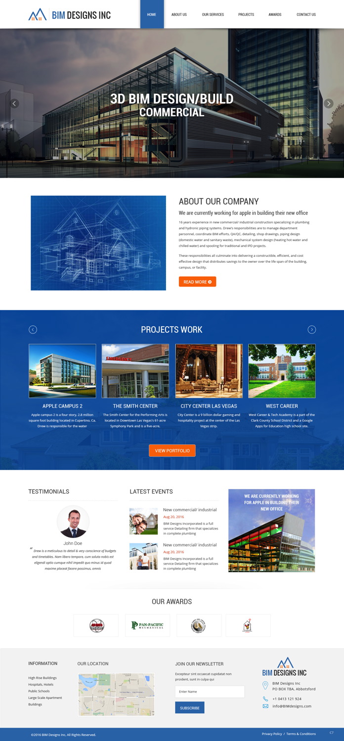 Web Design by pb for BIM Designs Incorporated | Design #11088551