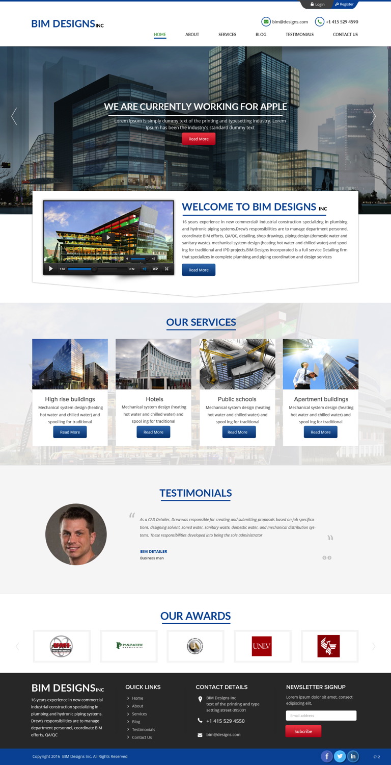 Web Design par pb pour BIM Designs Incorporated | Design #11088570
