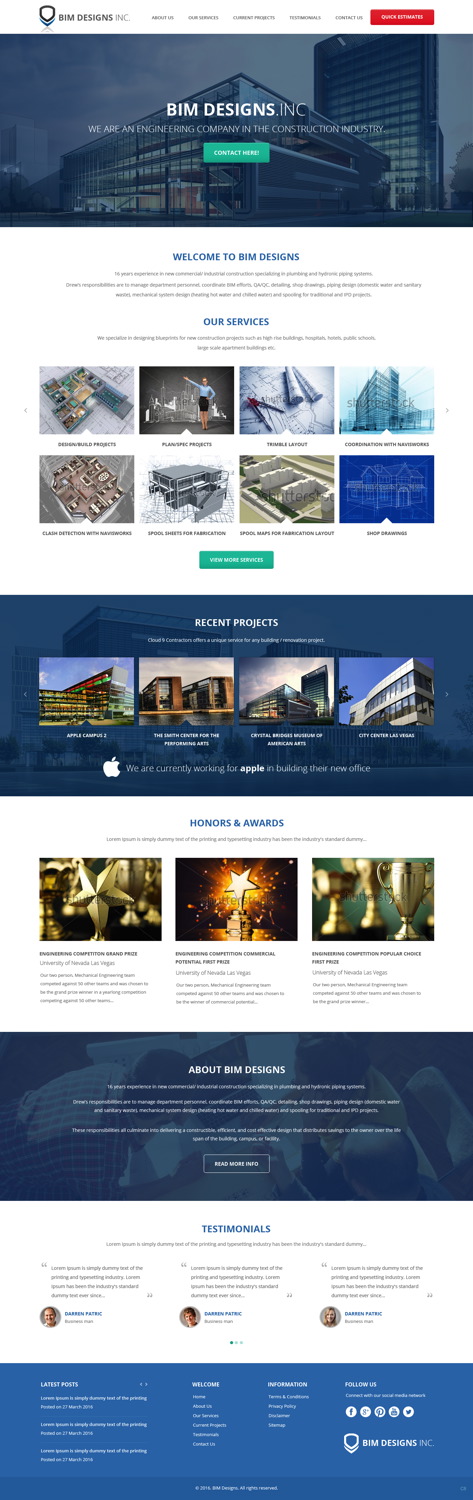 Web Design by pb for BIM Designs Incorporated | Design #11097484