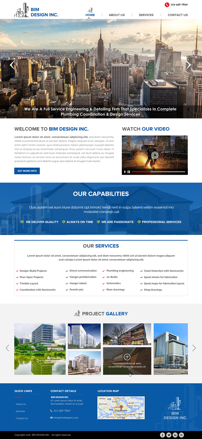 Web Design by Sbss for BIM Designs Incorporated | Design #11089760