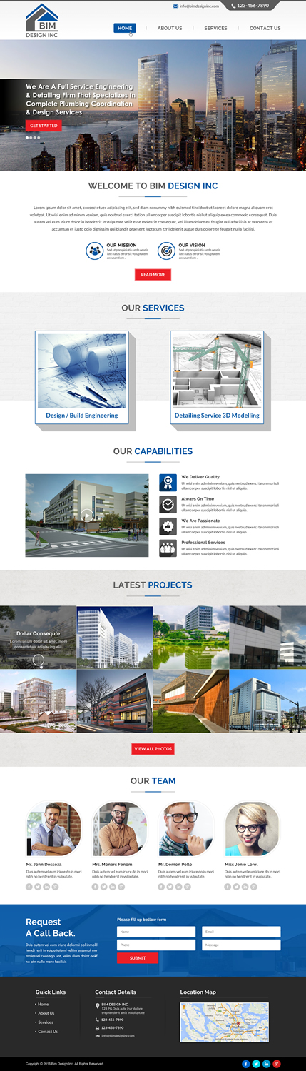 Web Design par Sbss pour BIM Designs Incorporated | Design #11089765