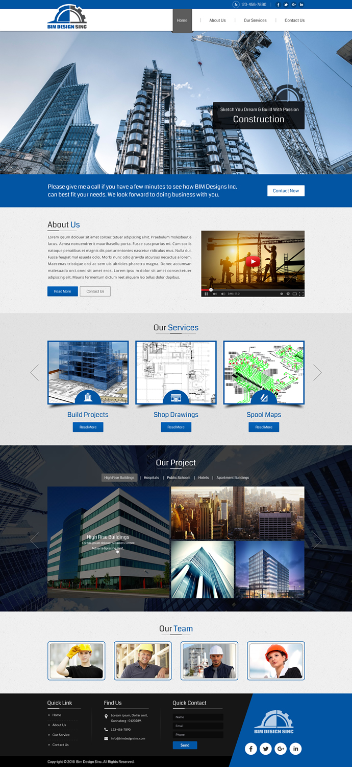 Web Design by Sbss for BIM Designs Incorporated | Design #11099028