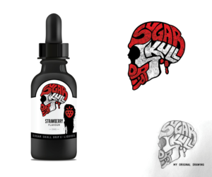 Logo Design by RoundYellow for Sugar Skull Drip | Design: #11078474