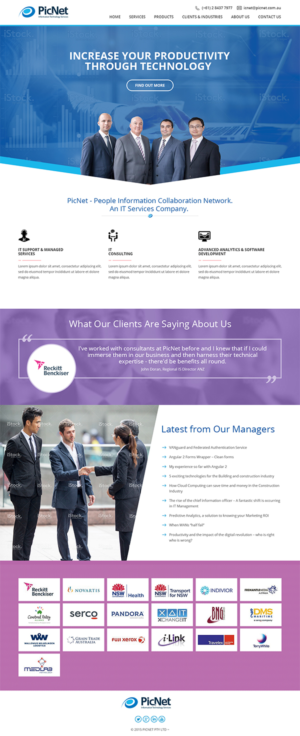Web Design by RupalTechno for PicNet Pty Ltd | Design #11123693