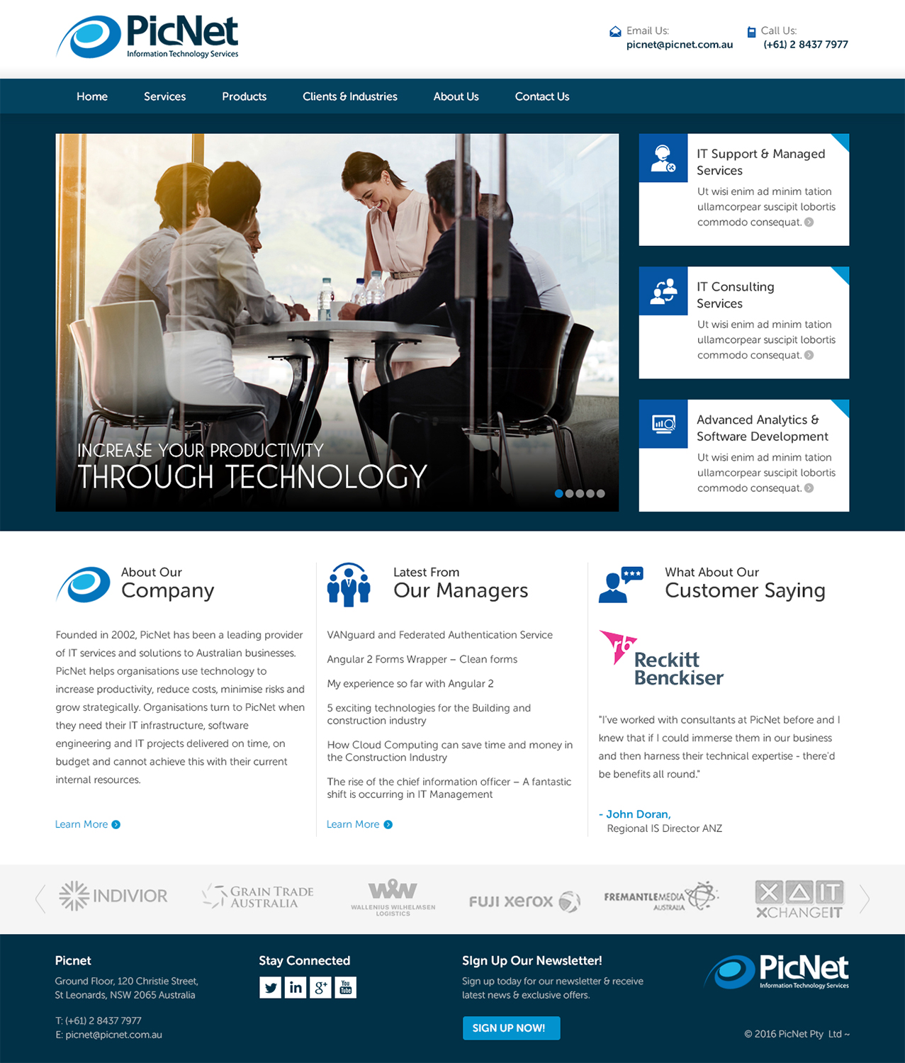 Web Design by RupalTechno for PicNet Pty Ltd | Design #11147933