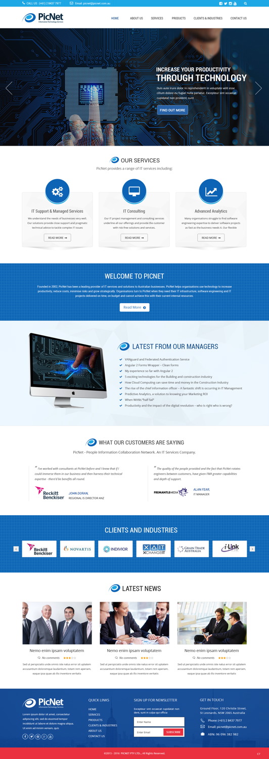 Web Design by pb for PicNet Pty Ltd | Design #11097697