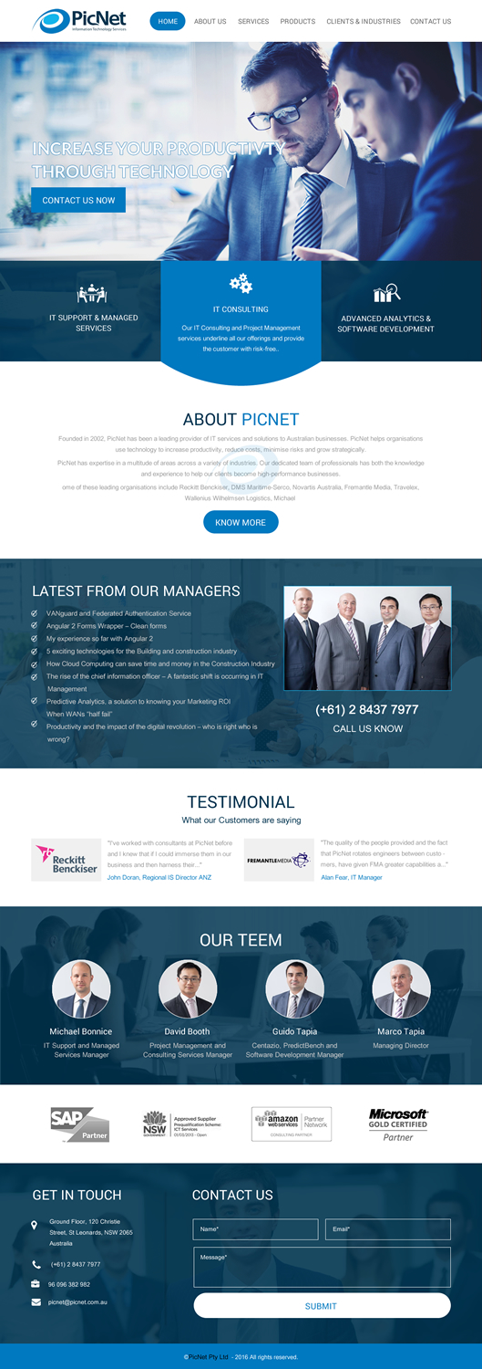 Web Design by rightway for PicNet Pty Ltd | Design #11096323