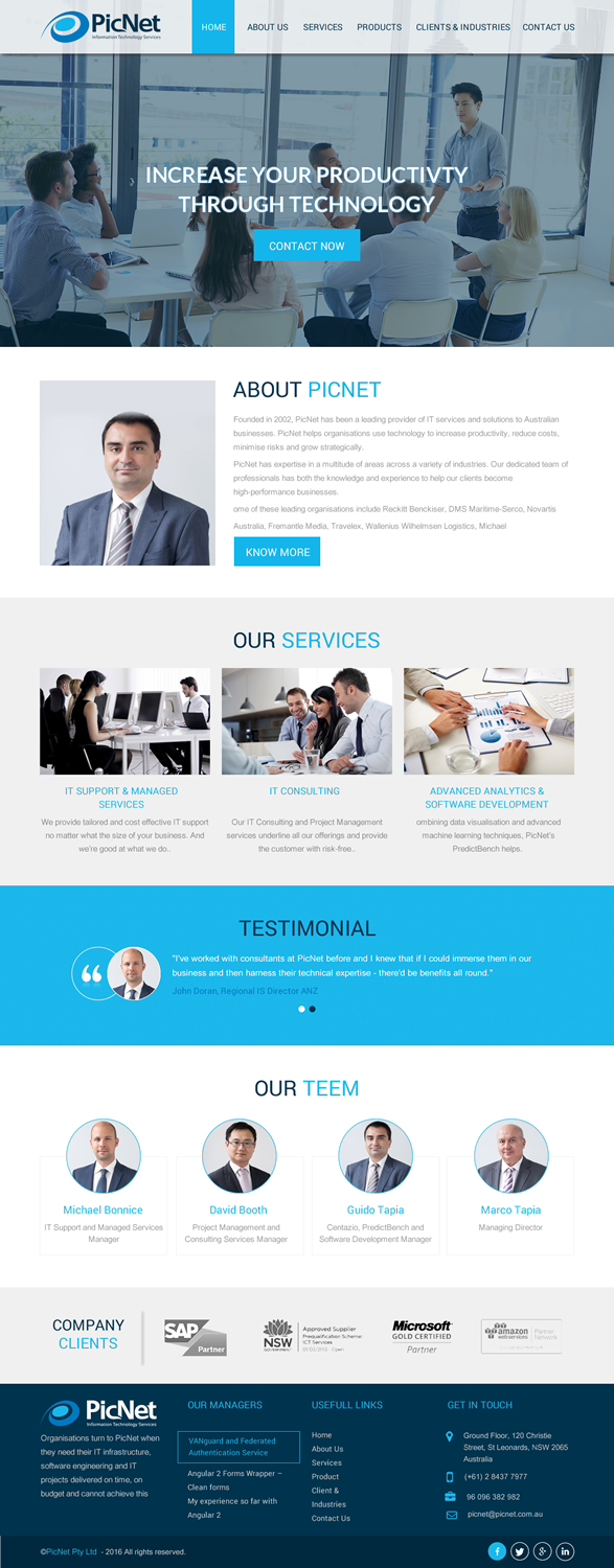 Web Design by rightway for PicNet Pty Ltd | Design #11096345