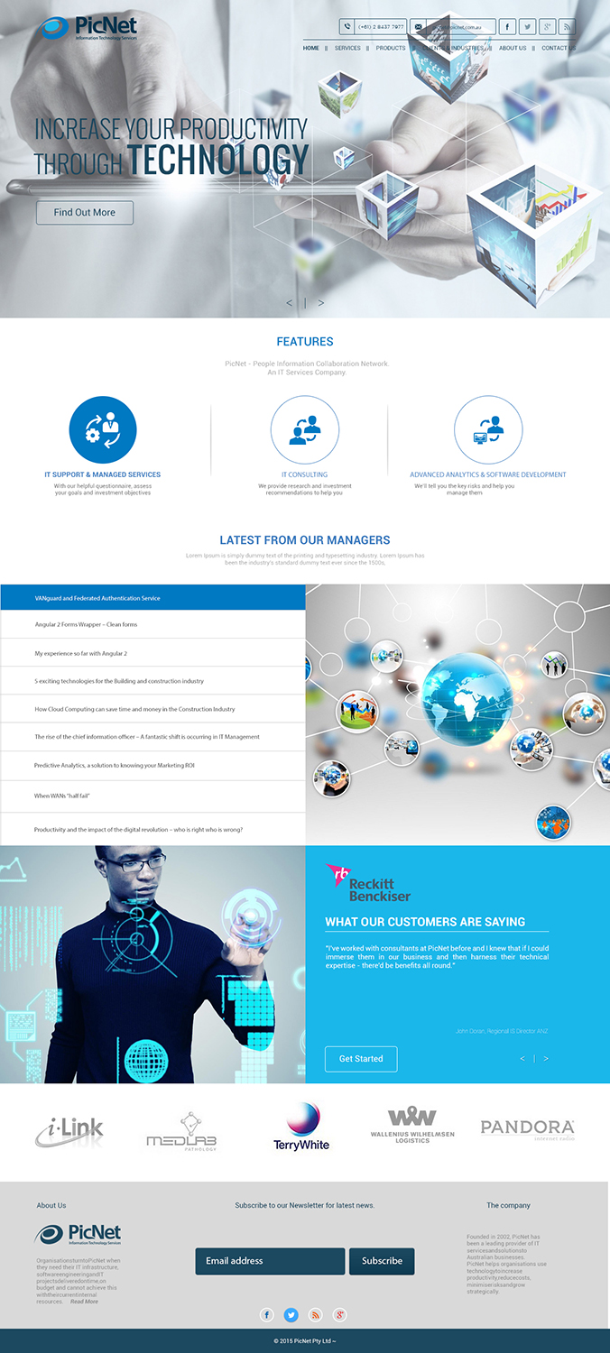 Web Design by Logo Xtudio for PicNet Pty Ltd | Design #11132995