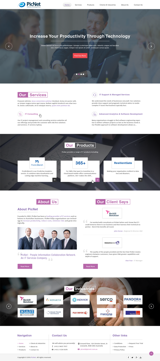 Web Design by jaybarbhaya92 for PicNet Pty Ltd | Design #11141695