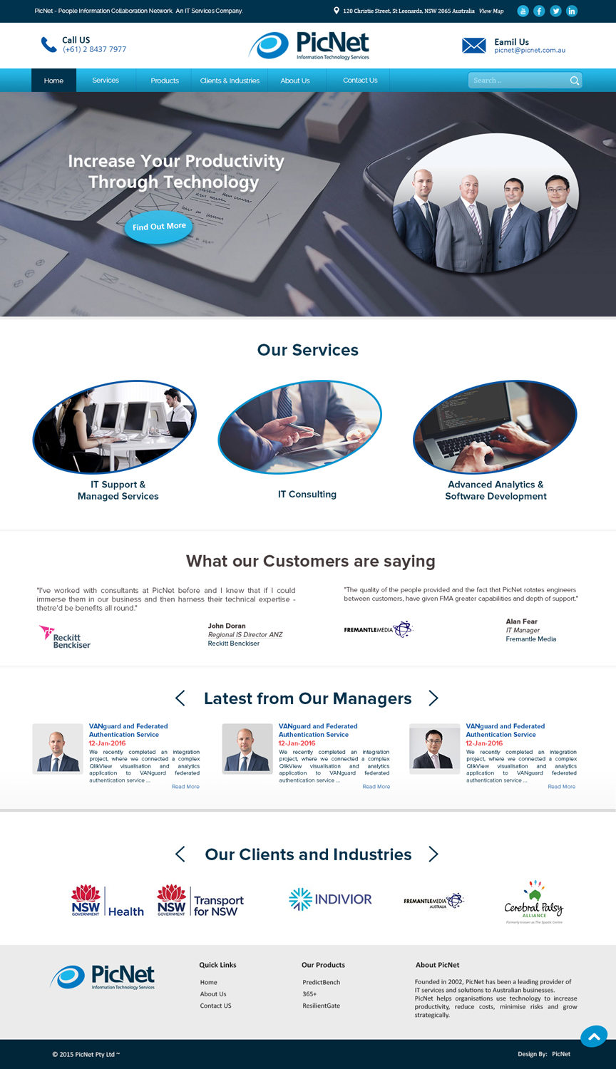 Web Design by eMARK for PicNet Pty Ltd | Design #11131798