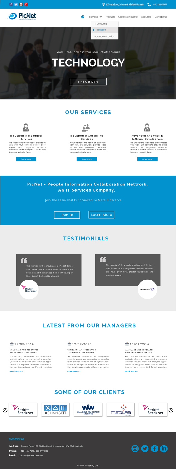 Web-Design von eMARK für PicNet Pty Ltd | Design #11131800