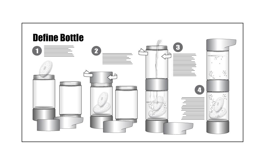 Illustration Design by Junn for Define Bottle | Design #2294083