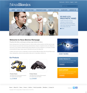 Wordpress Design by pb for Novabionics Inc | Design: #2291922