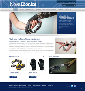 Wordpress Design by pb for Novabionics Inc | Design: #2295367