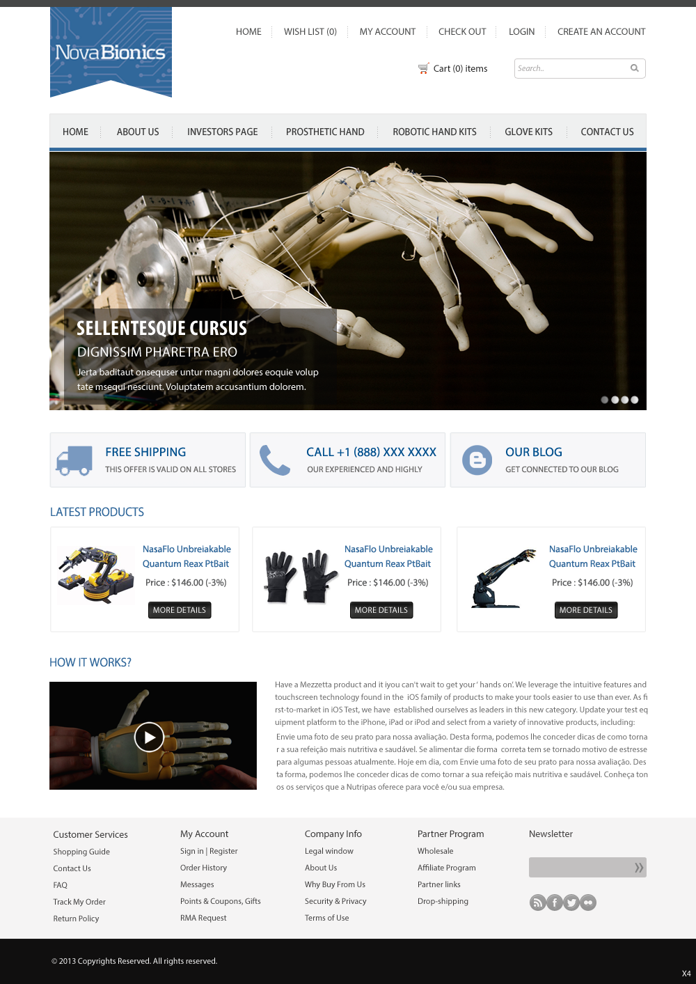 Wordpress Design by pb for Novabionics Inc | Design #2295371