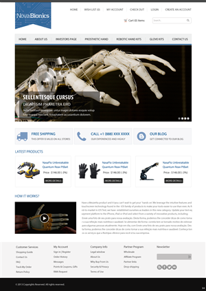 Wordpress Design by pb for Novabionics Inc | Design: #2295371