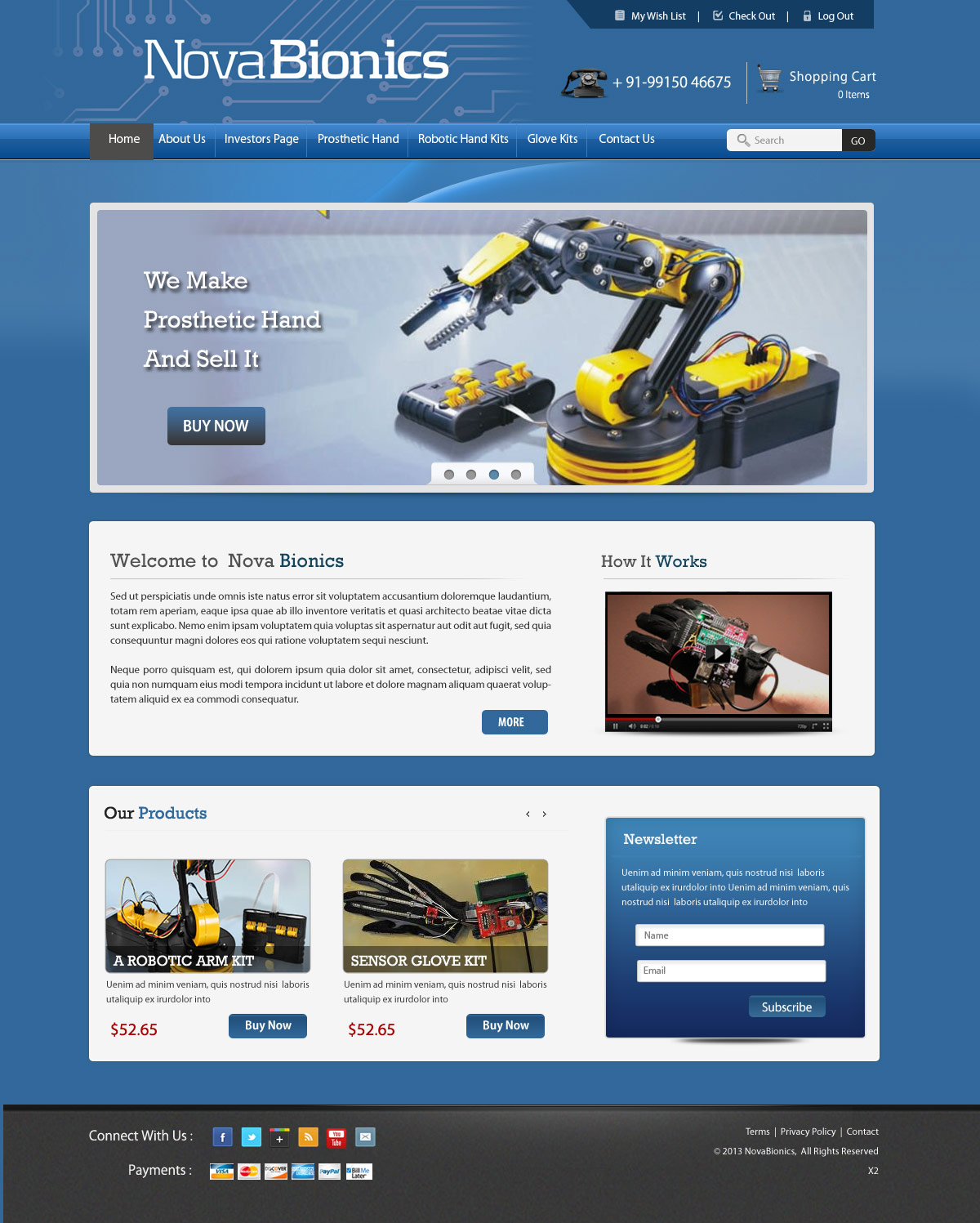 WordPress-Design von pb für Novabionics Inc | Design #2295374