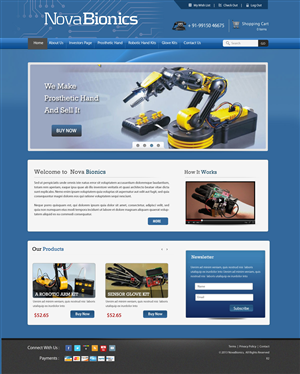 Wordpress Design by pb for Novabionics Inc | Design: #2295374