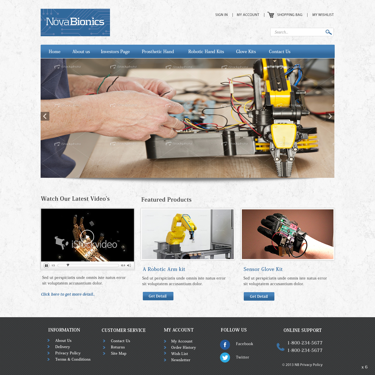 Wordpress Design by pb for Novabionics Inc | Design #2295375