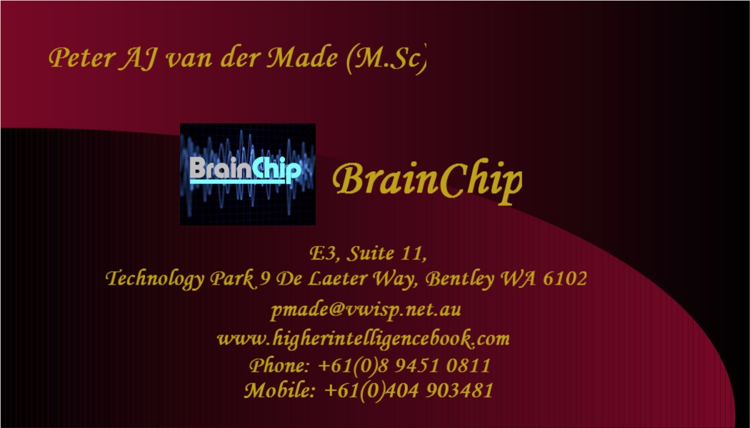 Business Card Design by Designer 136528 for BrainChip | Design #2322125