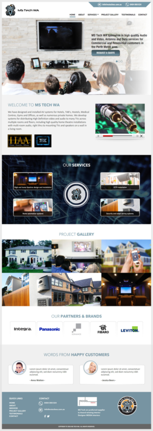 Web Design by -Marc- for MS Tech WA Pty Ltd | Design: #11083463