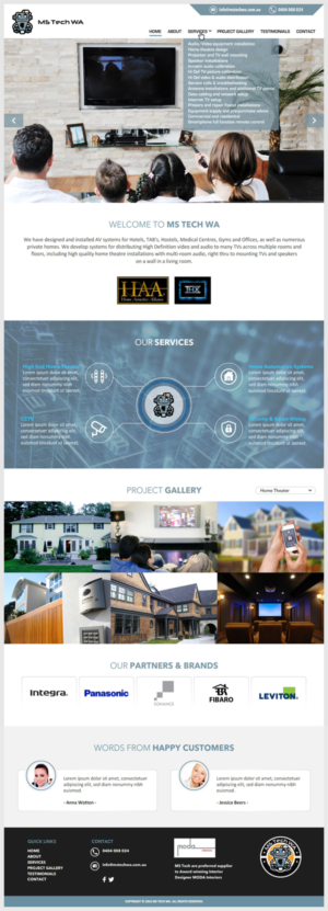 Web Design by -Marc- for MS Tech WA Pty Ltd | Design: #11083840