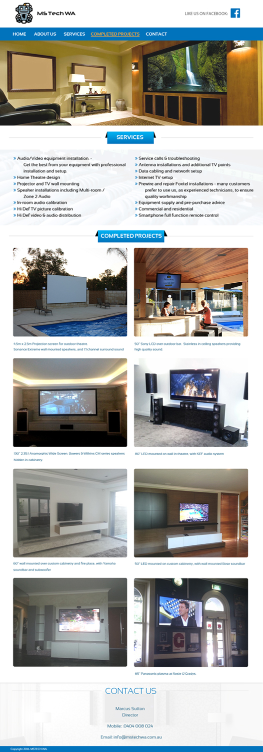 Web Design by Think1st for MS Tech WA Pty Ltd | Design #11088334