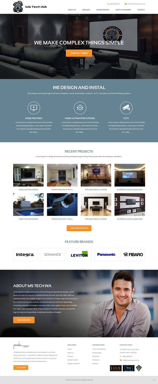 Web Design by pb for MS Tech WA Pty Ltd | Design #11088692